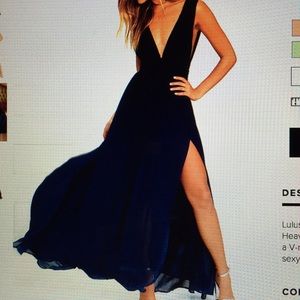 Lulus Navy Blue Maxi dress (new)